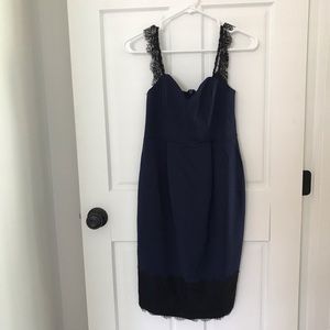 ASOS Maternity Lace Dress Blue + Navy 4